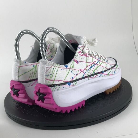 Converse Run Star Hiker OX Splatter Paint White 571873C Women’s Size 6 - Picture 5 of 12
